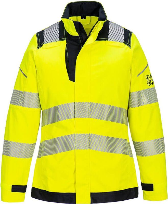 Portwest - PW3 Vlamvertragende Modaflame Hi-Vis - Werkbroek - Geel/Zwart