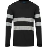 PW3 Modaflame gebreid Hi-Vis FR T-shirt met lange mouwen maat L, Black