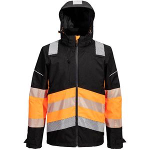 PW3 Hi-Vis Klasse 1 extreme Regenjack maat 4XL, Orange/Black