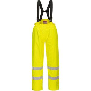 Bizflame Gevoerde Regenbroek Hi-Vis Antistatisch FR maat Large, Yellow