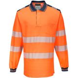 PW3 Hi-Vis Poloshirt Langemouw maat 5XL, OrNa