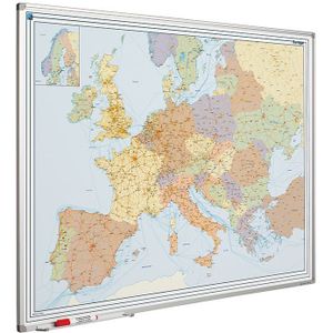Landkaart bord Softline profiel 8mm, Europa