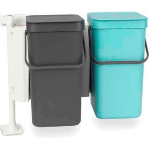 Inbouwafvalemmer Sort & Go 2x12 ltr, Brabantia