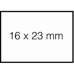 Prijsetiket 16x23mm Sato Duo 20 permanent wit [50x]