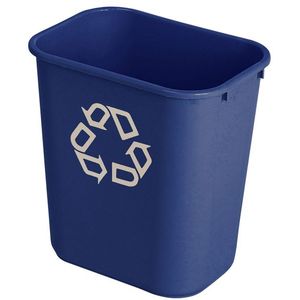 Papierbak rubbermaid recycling medium 26l blauws-s1 stuk