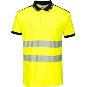 Portwest T180 - Hi-Vis Vision Poloshirt - Geel zwart - R