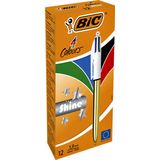 Balpen Bic 4kleuren shine medium goud [12x]