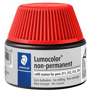 Viltstiftvulling Staedtler Lumocolor non-permanent 15ml rood