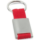 Metalen sleutelhanger Tech, rood