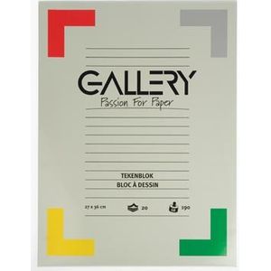 Gallery tekenblok ft 27 x 36 cm, extra zwaar houtvrij papier, 190 g/mA2, blok van 20 vel