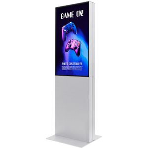 Digitale Smart Line Totem Dubbelzijdig Met 43" Samsung Scherm Wit