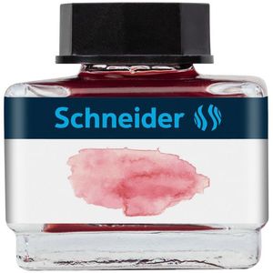 Inktpotje Schneider 15ml pastel Blush rood voor vulpen en rollerball