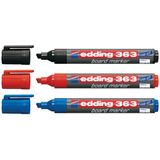 Viltstift edding 363 whiteboard schuin 1-5mm rood [10x]