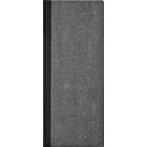 Notitieboek 135x330mm lijn 192blz 70gr grijs gewolkt