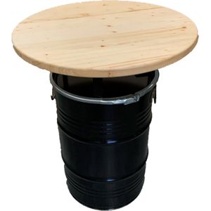 Barrelkings olievat statafel 60L- met houten blad