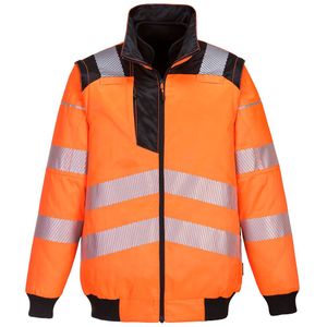 PW3 Hi-Vis 3-in-1 Pilotjack maat L, Orange/Black
