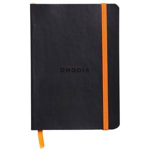 Notitieboek Rhodia A6 lijn 72 vel 90gr zwart