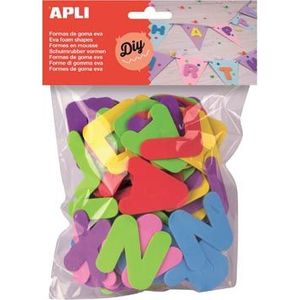 Apli Kids schuimrubber letters, blister met 104 stuks in geassorteerde kleuren