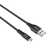 Trust Ndura oplaad- en gegevenskabel, USB naar micro-USB, 1 m, zwart