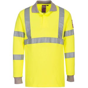 Portwest - Modaflame FR77 - Poloshirt - Geel - Lange Mouw - Vlamvertragend