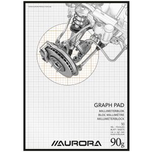 Millimeterblok Aurora A4 50 vel 90 gram bruin [10x]