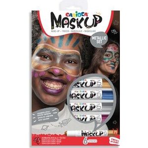 Carioca maquillagestiften Mask Up Metallic, doos met 6 stiften