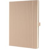 Notitieboek Conceptum A4 Beige gelinieerd hardcover. Genummerde pagina's, inhoudsopgave, sluiting d.m.v.