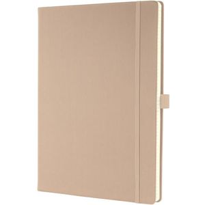 Notitieboek Conceptum A4 Beige gelinieerd hardcover. Genummerde pagina's, inhoudsopgave, sluiting d.m.v.