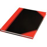Notitieboek zwart/rood A5 lijn 70gr 96vel