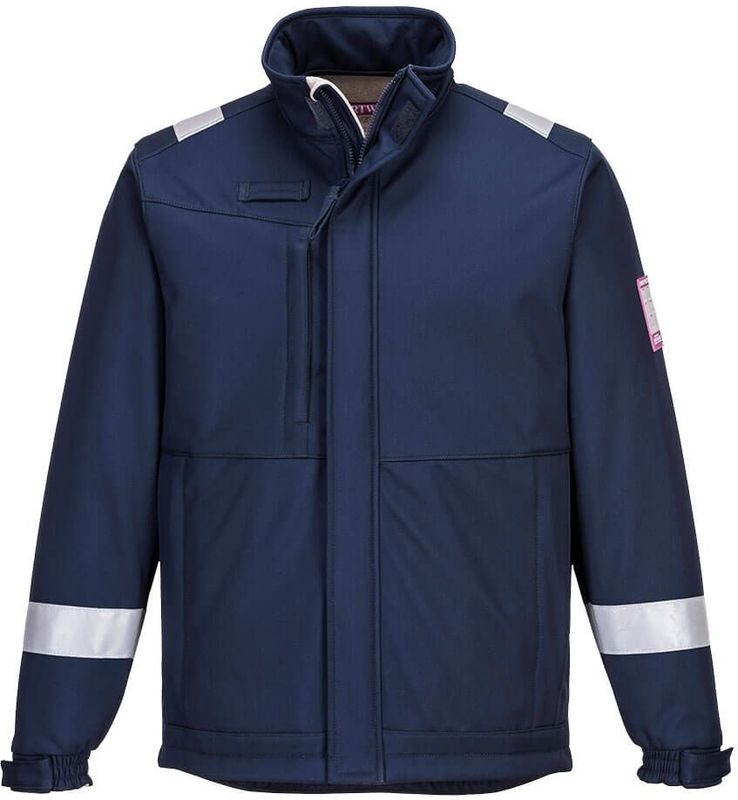 Modaflame Softshell jas maat L, Navy