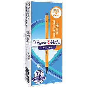 Vulpotlood Paper Mate non stop HB met clip en gum [12x]