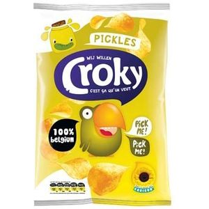 Croky chips pickles, zakje van 100 gram [12x]