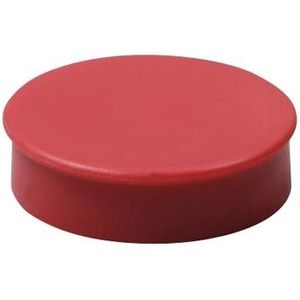 Nobo magneten diameter van 20 mm, rood, blister van 8 stuks