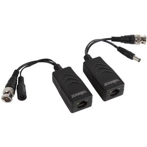 VIDEO-/ VOEDINGSBALUN MET 8P8C (RJ45) CONNECTOR EN BNC/VOEDINGSKABELS ? PAAR