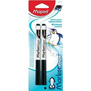 Maped whiteboardmarker Marker'Peps, blister van 2 stuks, zwart