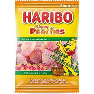 Haribo snoep perziken, zak van 185 g