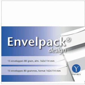 Envelop Papyrus Envelpack Design C6 114x162mm wit 894406 [10x]