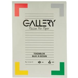 Gallery tekenblok ft 21 x 29,7 cm (A4), extra zwaar houtvrij papier, 190 g/mA2, blok van 20 vel