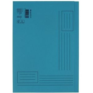 Vouwmap Quantore A4 ongelijke zijde 250gr blauw [10x]