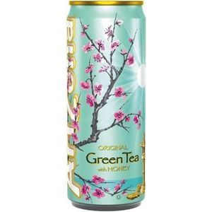 Arizona ijsthee Green Tea, blik van 33 cl, pak van 12