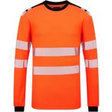 PW3 Modaflame gebreid FR T-shirt met lange mouwen maat L, Orange/Black