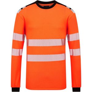 PW3 Modaflame gebreid FR T-shirt met lange mouwen maat L, Orange/Black
