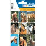 Stickers etiketten paardenhoofden [10x]
