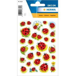 Stickers Lieveheersbeestjes en bloem [10x]