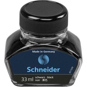 Inktpotje Schneider 33ml zwart [9x]