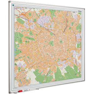 Landkaart bord Softline profiel 8mm, Milaan