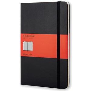 Moleskine adresboek, ft 13 x 21 cm, gelijnd, harde cover, 240 bladzijden, zwart