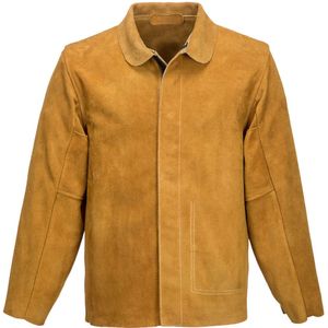 Lederen lasjack maat Medium, Tan
