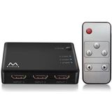 EWENT - 4K HDMI SWITCH 3-POORTS, WEERGAVE 3 HDMI-BRONNEN OP 1 MONITOR
