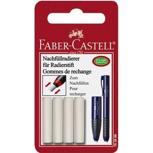navulgum Faber-Castell voor gumstift 184400, 4 stuks op blister [5x]